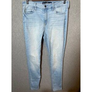 Hollister Women's High-Rise Super Skinny Jeans W29 L32 Light Wash Classic